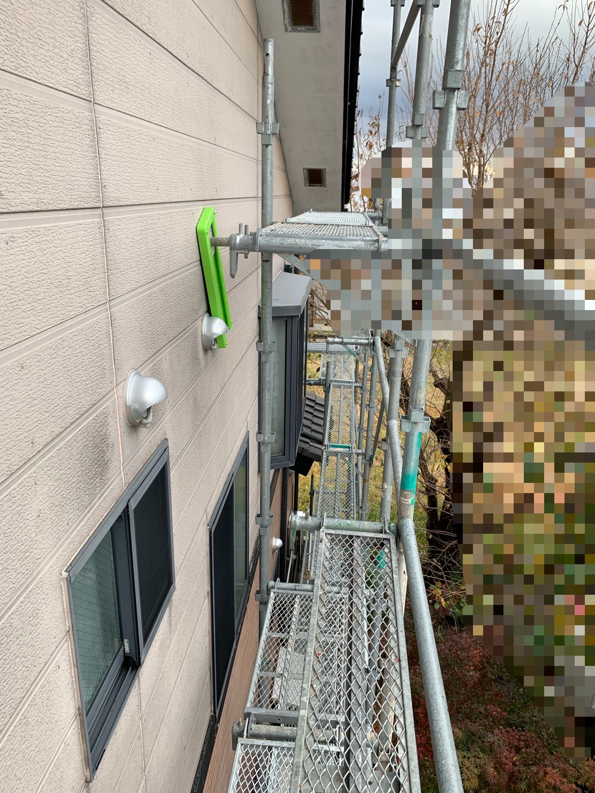 リフォーム工事　足場の設置