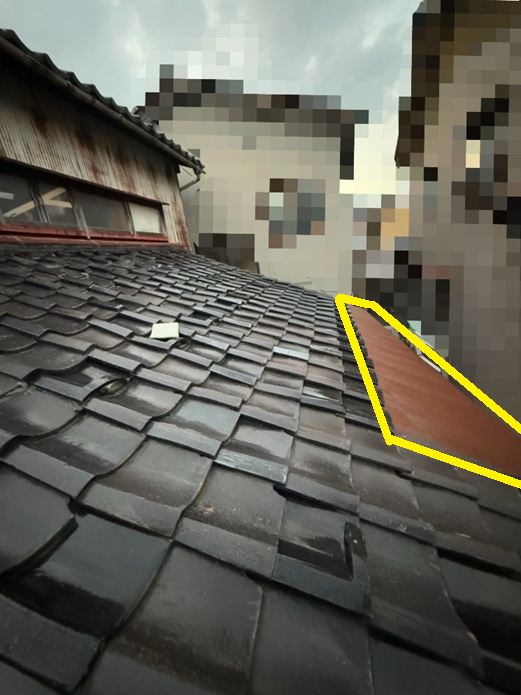 トタン部分はサビが出ています