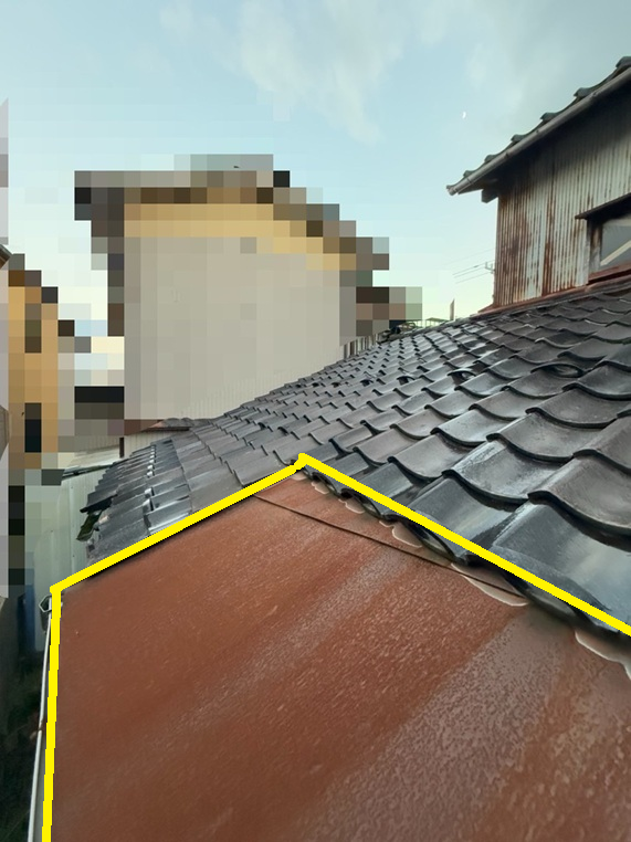 トタン部分はサビが出ています