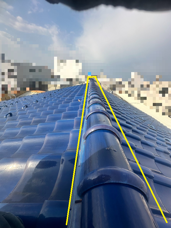 棟瓦の面戸が落ちていました