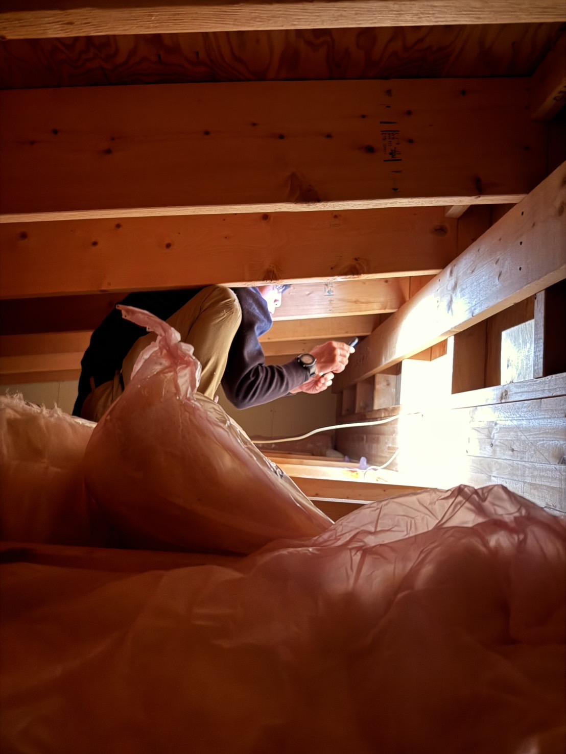 点検口から屋根裏確認
