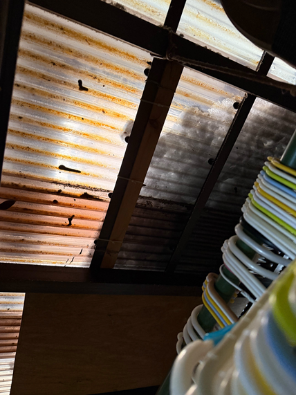 ポリカ波板　経年劣化