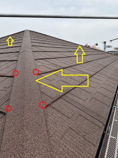 棟板金　取り付け　完了