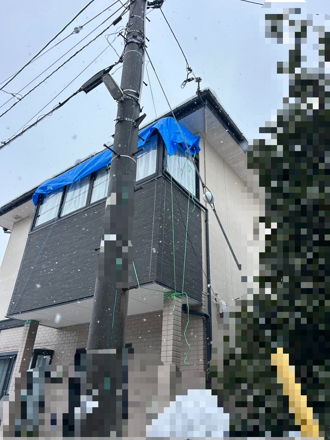 工事までの間サンルームを養生