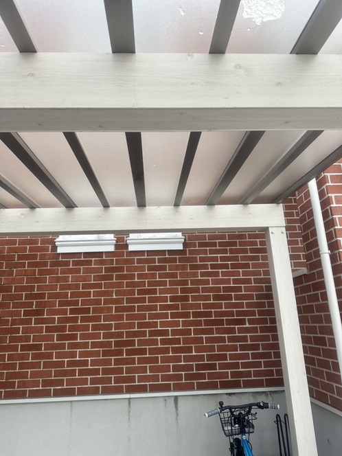 カーポート屋根ポリカ補修工事完了