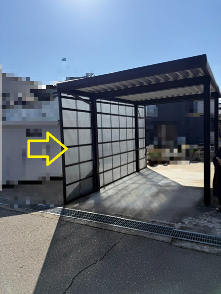 カーポート側面パネルカット
