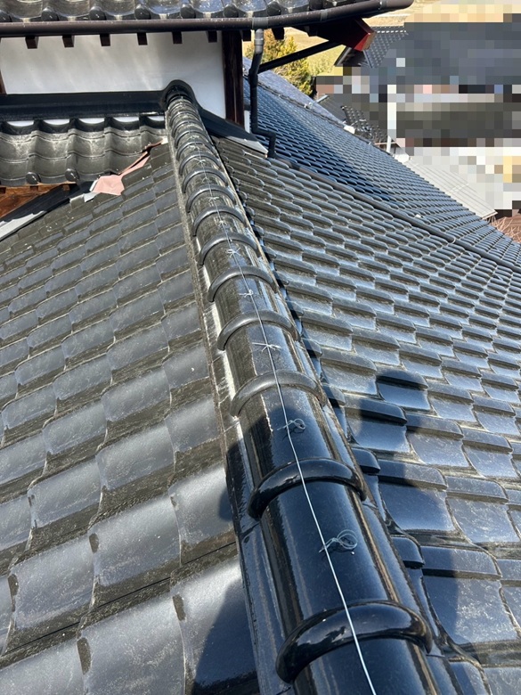 棟瓦の積み直し工事施工前