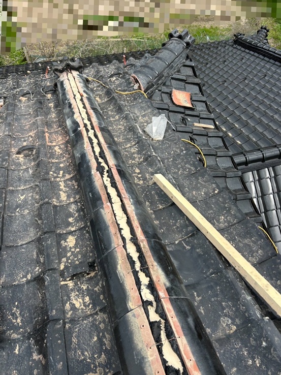 下り棟積み直し工事