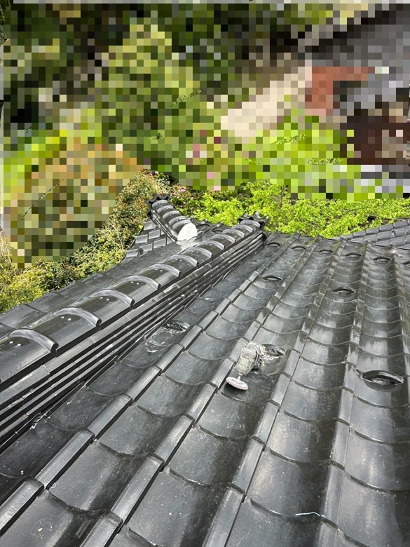 下り棟積み直し工事完了