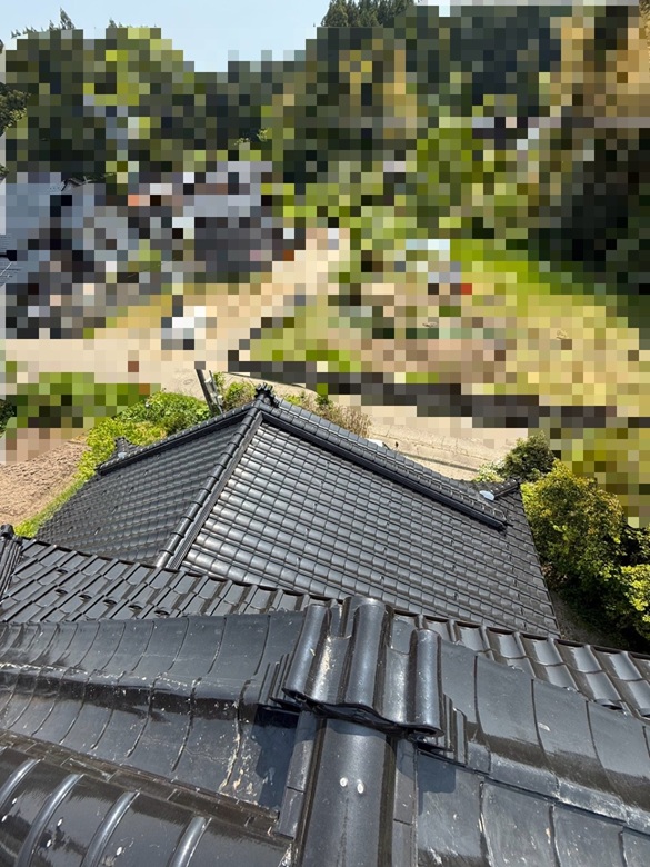 棟瓦の積み直し完了