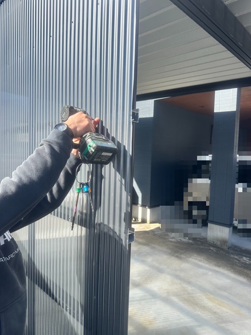 ポリカ波板固定