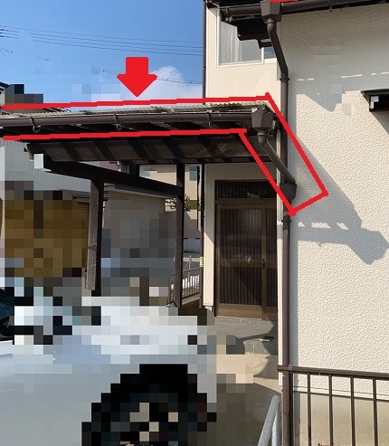 雪害　雨樋修理　施工前