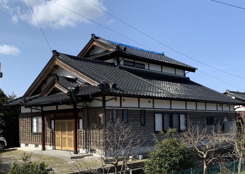 地震　棟積み直し　施工前