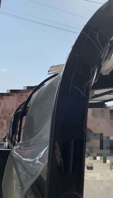 サンルーム屋根パネル割れ　雪害　劣化　施工前