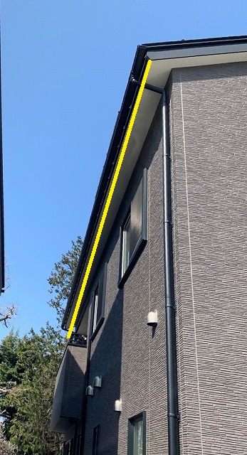 雨樋　掃除　落ち葉除けネット　設置前