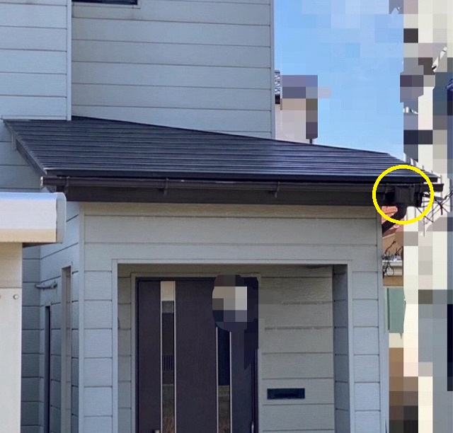 雪害　割れた　集水器