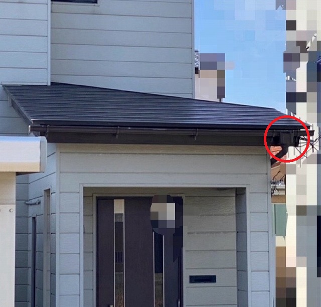 雪害　割れた　集水器