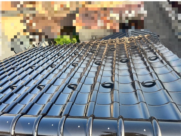 雨漏りしていた瓦屋根　葺き替え工事完了