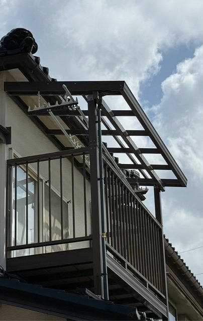 スカイマスター　ベランダ屋根　パネル張り