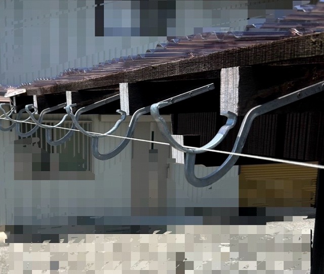 水糸　雨樋の勾配