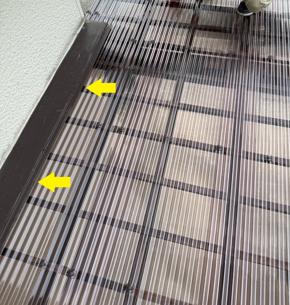 カーポート屋根　張替え　水切り　設置