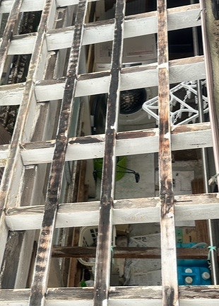 物干し場　屋根　張り替え　全て撤去