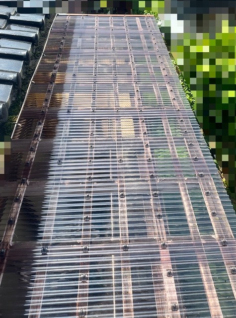 物干し場　屋根　張り替え　施工後　施工後