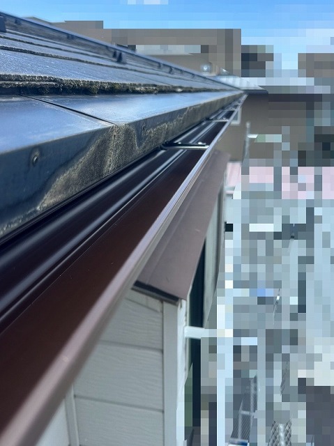 たわんだ軒樋　交換　施工後