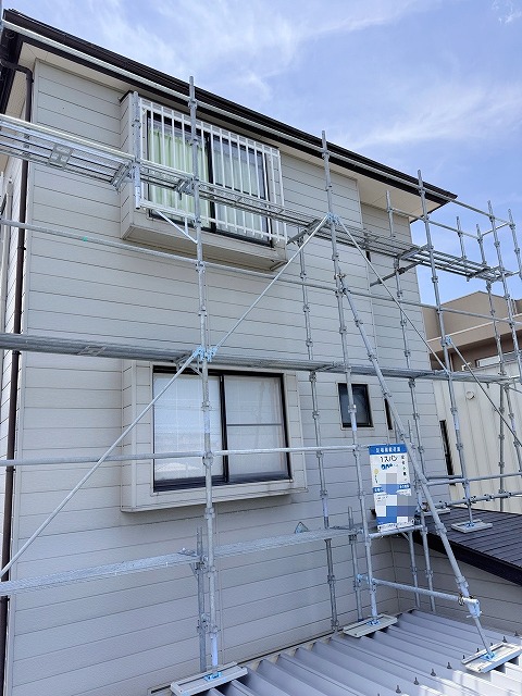 軒樋　交換　足場