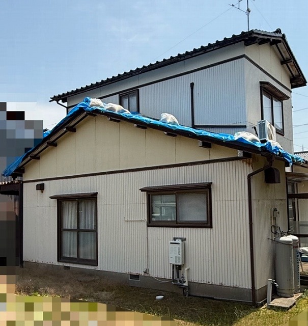 瓦屋根　ブルーシート養生　地震