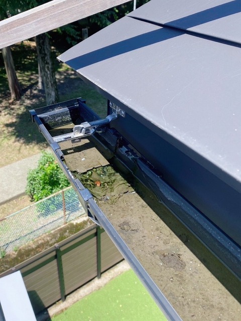 雨樋　掃除　前