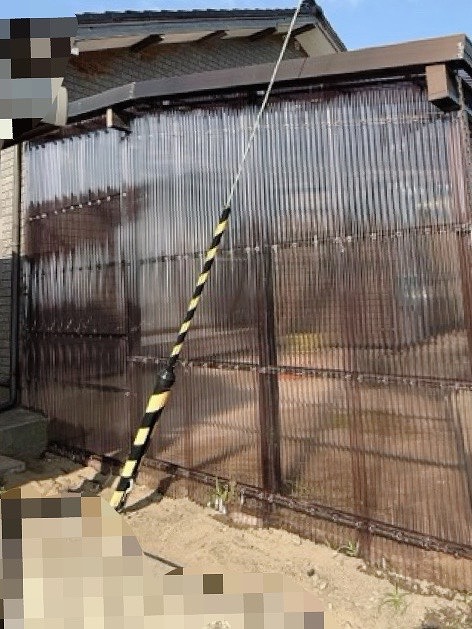 車庫　ポリカ壁面　張替え　施工後