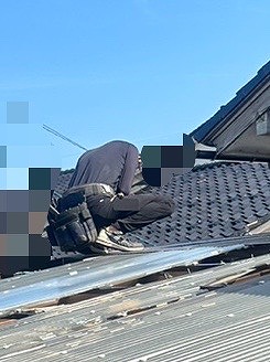 車庫　ポリカ屋根　張替え　施工