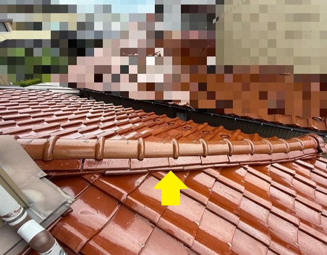 棟瓦　ズレ　施工前