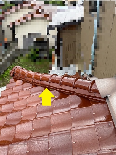 棟瓦　ズレ　施工前