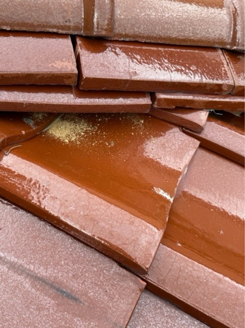 棟瓦　ズレ　施工前