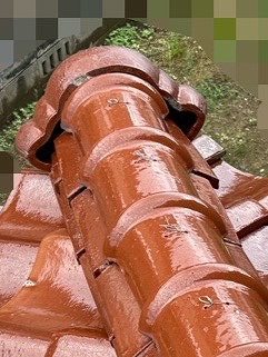 棟瓦　ズレ　施工前