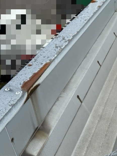 笠木　劣化サビ　施工前