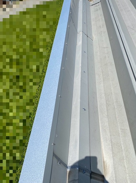 笠木　交換　GL鋼板設置