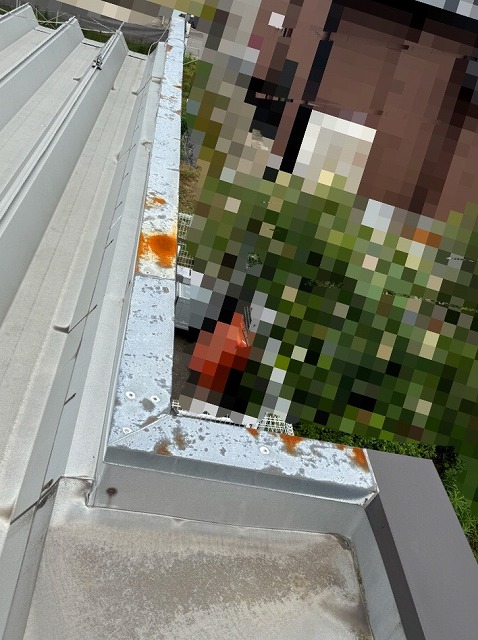 笠木　劣化サビ　施工前