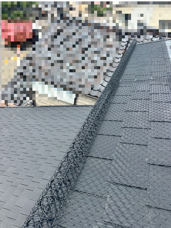 2階屋根にゆきもちくん設置完了