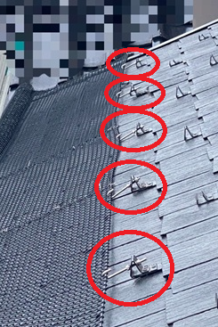 雪止め金具にゆきもちくんの金具取付