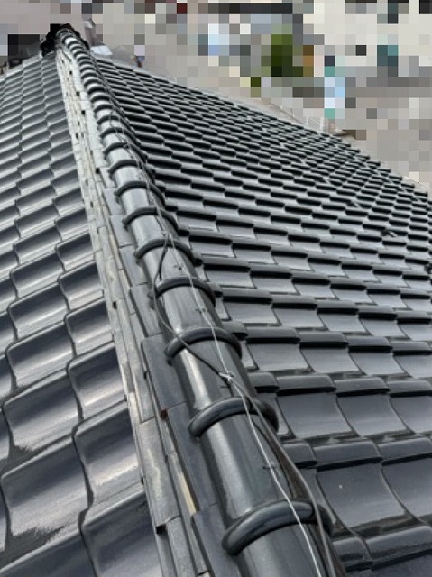 瓦　棟ズレ　棟積み直し　施工前　