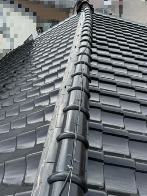 瓦　棟ズレ　棟積み直し　施工前　