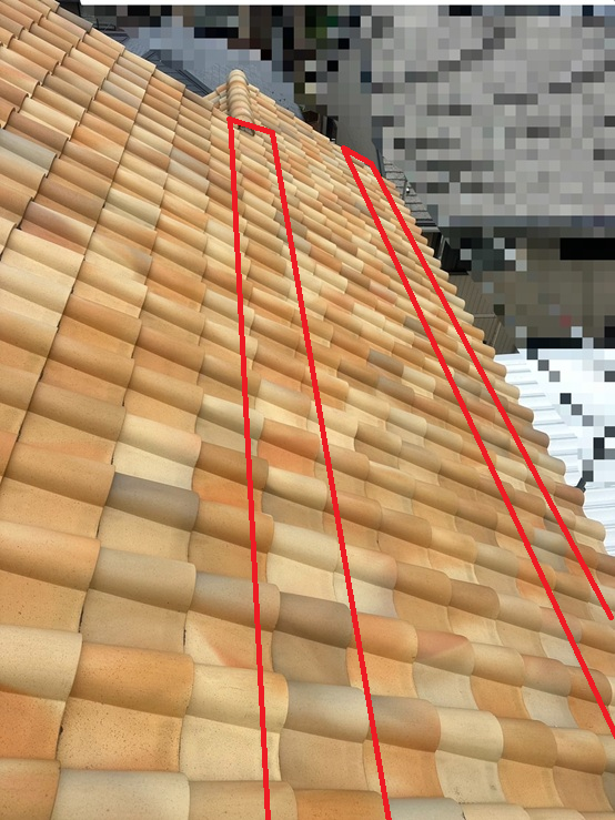 雪止め瓦に差し替えます