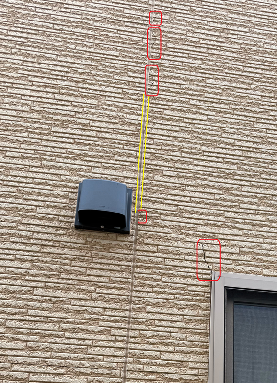 外壁亀裂、シーリング亀裂