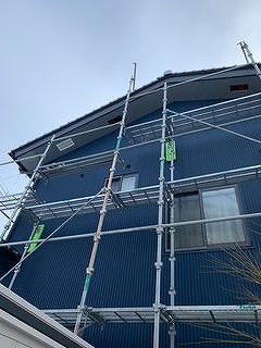 外壁カバー工事　SGLガルバリウム鋼板設置