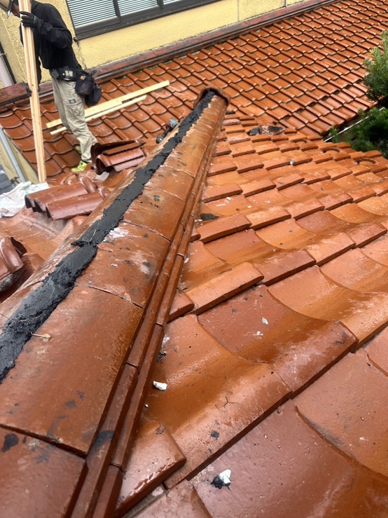 のし瓦3段目設置