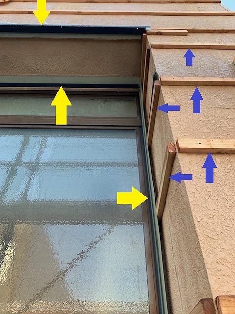 カバー工事　見切　銅縁　設置