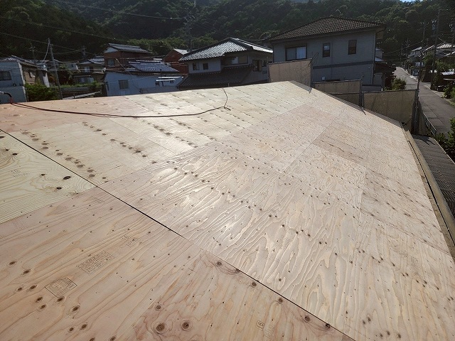 野地板施工完了後